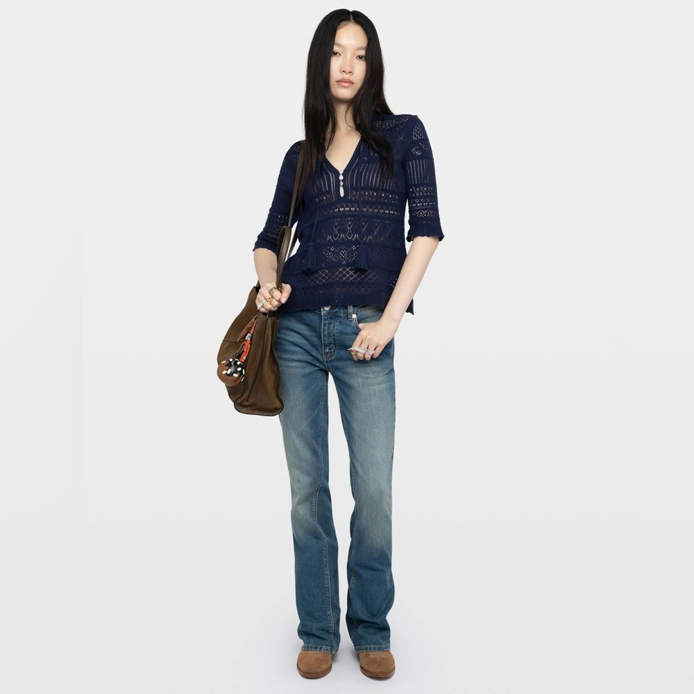 Zadig & Voltaire Mem Crochet Knit Sweater